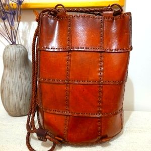 Vintage Ellepi Leather Boho Hobo Bag - Large